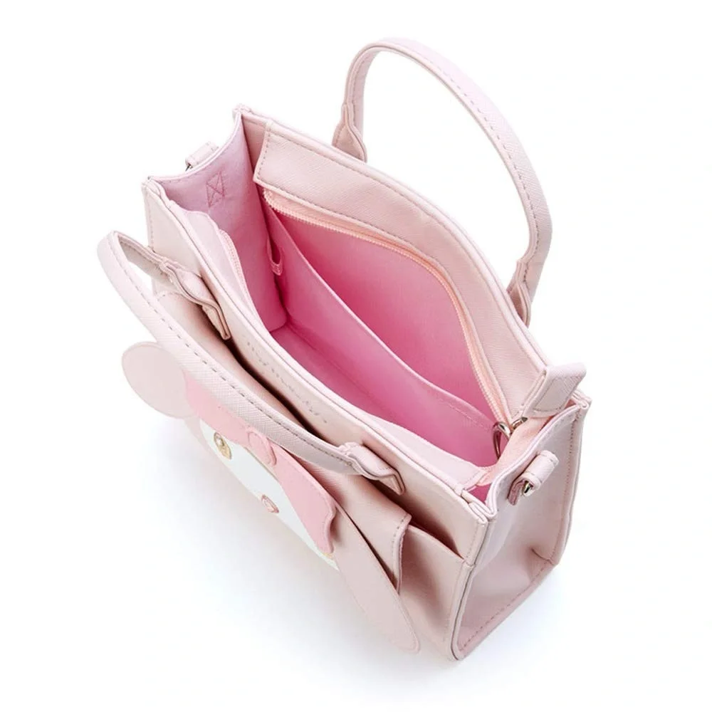 Sanrio My Melody 2WAY crossbody bag / sling shoulder bag (face) Like New - Picture 2 of 4